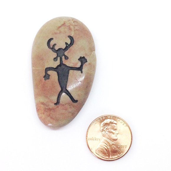 Rock Engraved Meditation Warrior - Picture 4 of 4